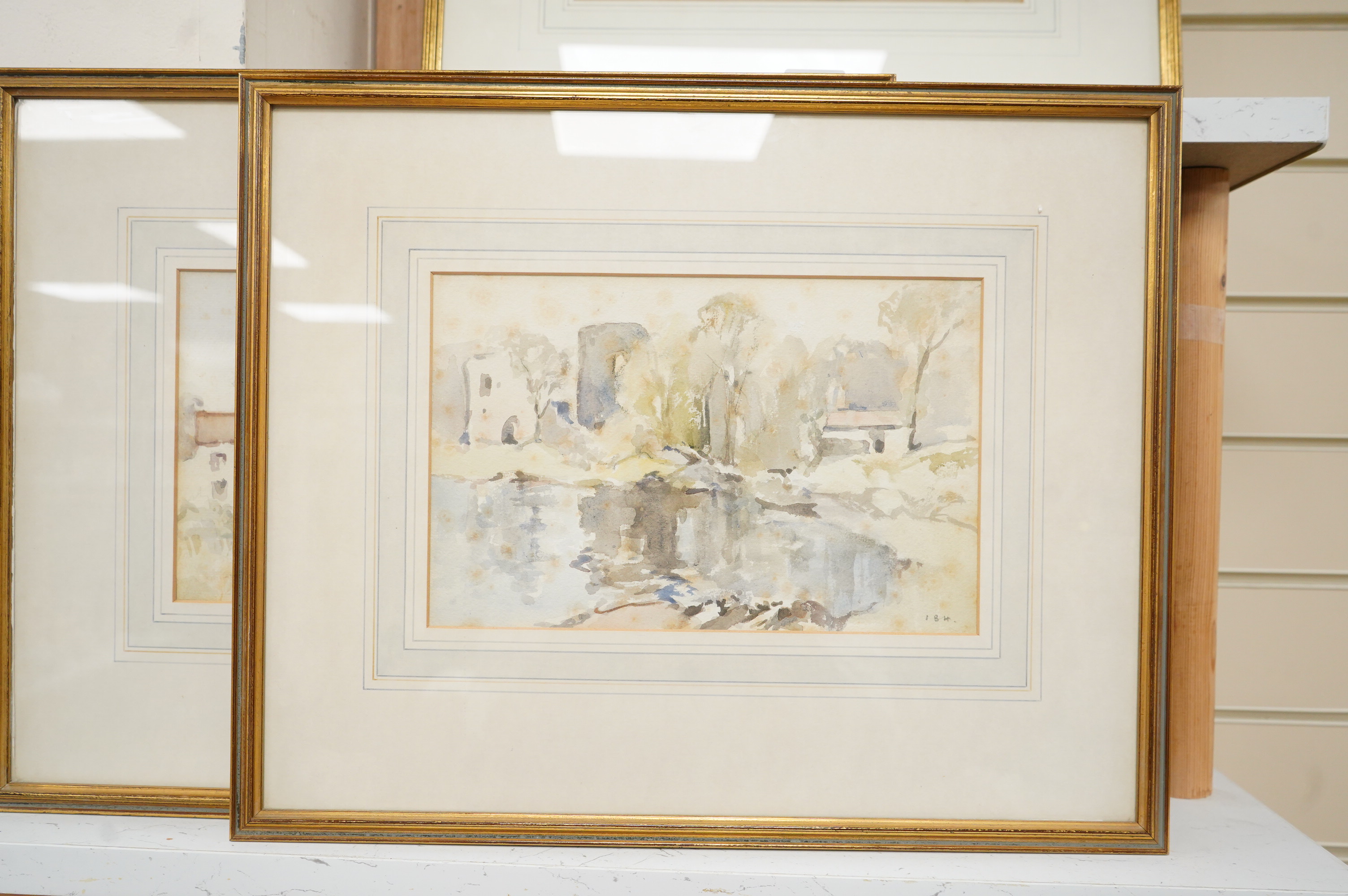 Three various watercolours comprising 19th century French School, 'A Great Day off the Coast of Brittany', signed and dated 1892; English School, 'The Old D'Bretais Arms, Elm Hall, Norwich' and 'Pulteney Bridge', 18 x 28
